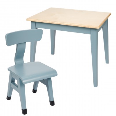 Ξύλινο Παιδικό Τραπεζάκι & Καρέκλα Blue