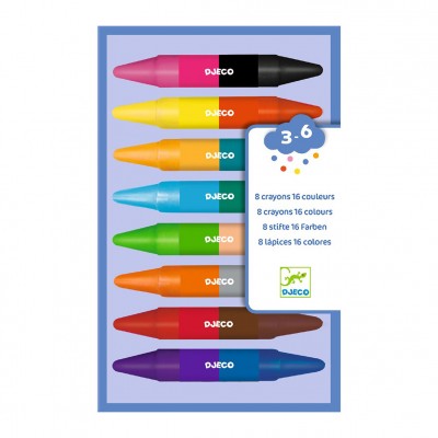 Κηρομπογιές Double Colour Crayons 8τεμ.