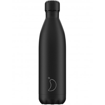 Θερμός Chilly's All Matte Black 750ml